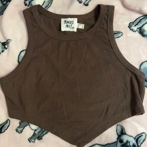 Princess Polly Brown Cropped tank